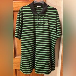 Lacoste Sport Men's Performance Polo Shirt 7/2XL Black/Green